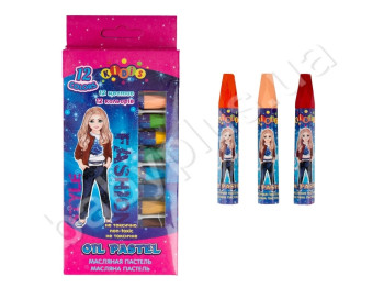 Мел восковой цветной 12 цветов, STAR MODEL, KIDIS 7822