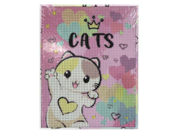 Алмазная мозаика Kidis Котенок с сердечком, 20×25 см, на холсте