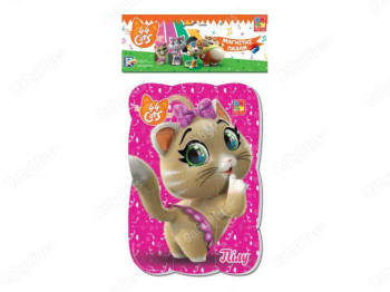 Пазли на магніті А5 44 Кота, 12 елементів, Vladi Toys