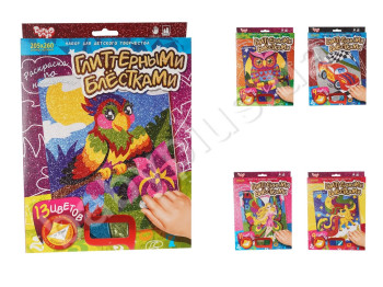 Набір для творчості Розмальовка глітер міні, Danko Toys