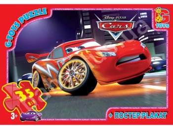 Пазли картонні 35 ел, Тачки, G-Toys