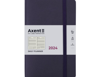 Дневник 2024 Partner Soft Skin синий 145х210 см. Axent 8810-24-02-A