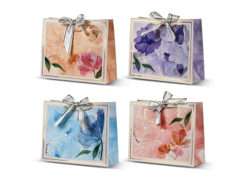 Пакет подарунковий паперовий XS Flowers 12х16х6см