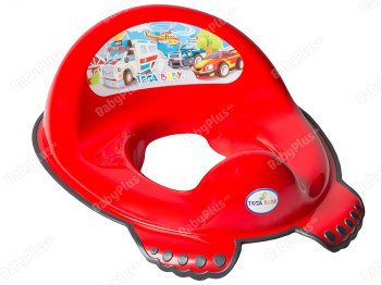 Туалетное сиденье Авто с резинками противоскользящими красное. Tega Baby CS-002-121