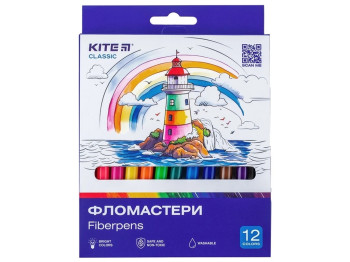 Фломастеры Classic 12 цветов. Kite K-447