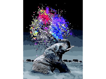 Картина по номерам Слоненок, 50x40 см, сложность 5