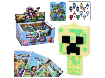 Фігурки-сюрприз з картками Minecraft, 5,5 см., мікс видів (ціна за 1шт.)