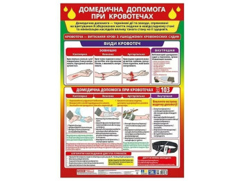 Плакат "Домедицинская помощь при кровотечениях", Ранок