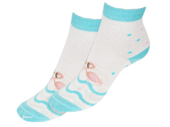 Шкарпетки, розмір 08-10, демісезонні з малюнком білі. Бавовна. ТМ Duna