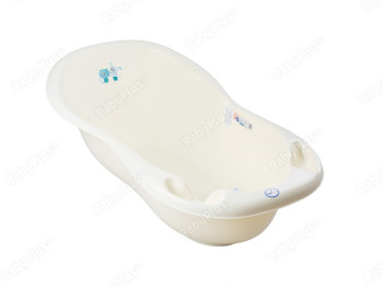 Ванночка LUX Пес и Кот со сливом и термометром Желтая 102 см. Tega Baby PK-005ODPLYW-102