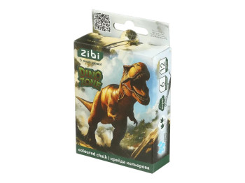 Мел цветной квадратный ZiBi Dino, 10 мм, для асфальта, 6 цветов, ZiBi
