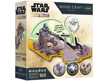 Пазл Trefl Wood Craft Star Wars Мандалорец, 160 элементов