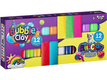 Набір для творчості Air Clay+Bubble Clay 12 +12 шт. Danko Toys ARBB-02-01U