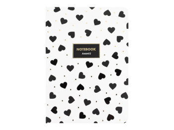 Книга записная в клетку Axent Black&White, A5, 80 листов