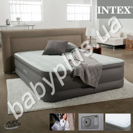 Велюр ліжко з вбудованим електронасосом 220В Intex 64474