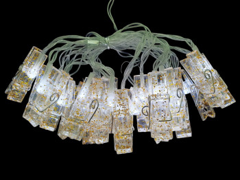 Гірлянда світлодіодна Прищіпки 3м біла 20led, 2AA, R96133-W