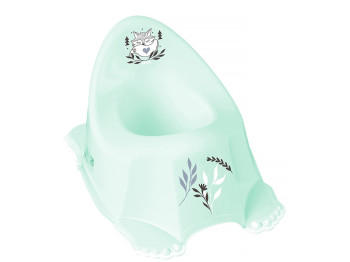 Горшок с противоскользящей резиной Plus baby Маленькая лисичка Зеленый. Tega Baby PB-LIS-001-105