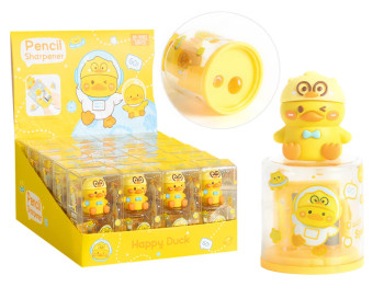 Точилка двойная с контейнером Happy Duck (цена за 1шт)