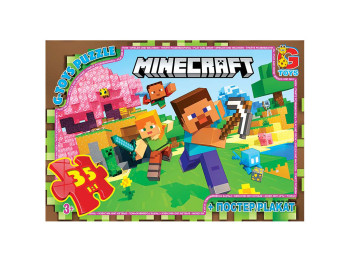 Пазли картонні Minecraft. 35 елементів. G-Toys MC797