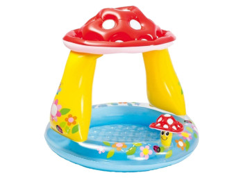 Бассейн детский надувной с навесом Грибочек Baby Pools. Intex 57114