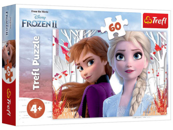 Пазл Trefl Frozen 2 Волшебный мир Анны и Эльзы, 60 деталей