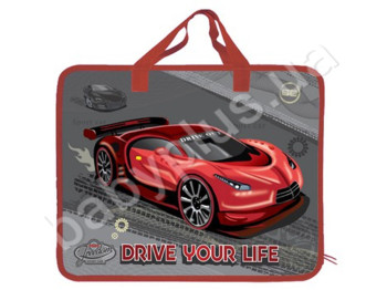 Папка пластиковая А4 с текстильными ручками,Drive, KIDIS 14006