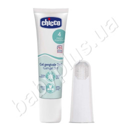 Набор My First Toothbrush Set: зубная щетка-массажер и гель, Chicco