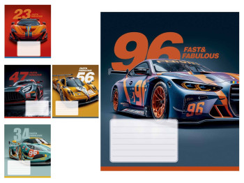 Зошит у клітинку Formula Club 024-3683K, 24 аркуші, ВД-лак, 5 видів (ціна за 1шт), Школярик