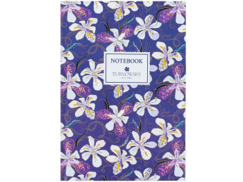 Книга записная твердая обложка в кисти А5, 96 листов, Turnowsky Floral, Axent 8457-14-A-TR