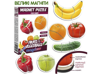 Магнитные пазлы Fruits and vegetables. Magdum ML4031-25 EN