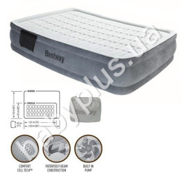 Велюр-матрас с встроенным насосом 220V Bestway 67558