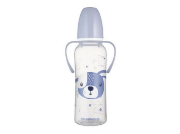 Стандартная бутылочка с ручками 250 мл CUTE ANIMALS – синяя. Canpol Babies 11/845_blu