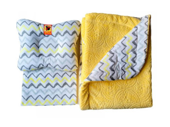 Текстильный набор Божья коровка желтая Bed Set Newborn, подушка, одеяло, простыня, Macik