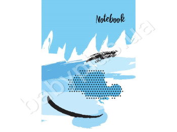 Блокнот А5 Тверда обкладинка 80 арк, клітинка Notebook блакитний, Ранок