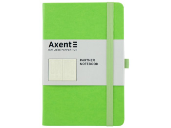 Книга записная в точку салатовая Partner, 125х195см, 96 листов, Axent