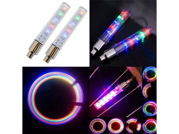 Светодиодные колпачки для колес 2шт, на батарейках 3шт LR1130, 5led 9,5см