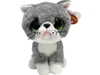 М'яка іграшка Beanie Boos Cірий котик FERGUS. TY 36581