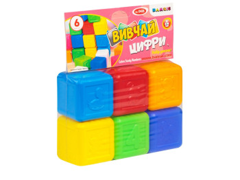 Кубики Вивчай цифри 6 шт, BAMSIC