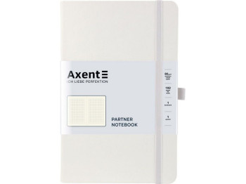 Записная книжка Axent Partner А5, клетка, 96 листов, белая обложка, Axent