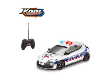 Машинка радиоуправляемая Renault Megane RS Police DHTRC10491 16 см, светло, KIDZ GO!