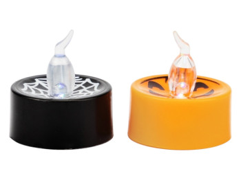 Світлодіодна свічка LED Моторошне сяйво, 4 см, з батарейками, 2 види