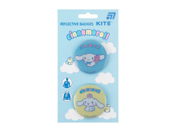 Значки світловідбивні Kite Cinnamoroll CR25-107, 2 шт., з застібкою, PVC, Kite