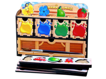 Деревянная настольная игра Комодик Цвет высота 14,5х6х24 см, Ubumblebees