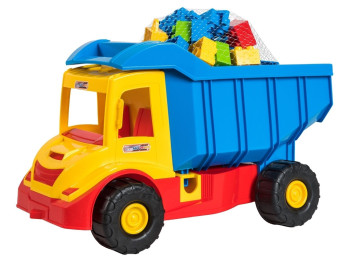 Машинка самоскид Multi Truck 39221 з конструктором 38 см, відкидний кузов, Tigres