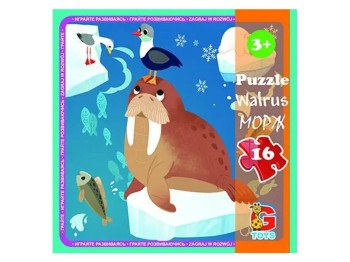 Пазли картонні Морж, 16 елементів, G-Toys LO5