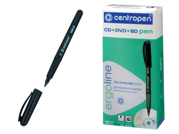 Маркер CD-Pen ergoline черный 1 мм, для CD/DVD/BD дисков, Centropen