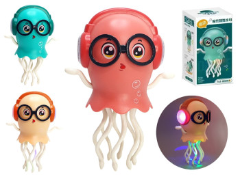 Іграшка танцююча Медуза Jellyfish, 14 см, світиться та рухається, 3 види