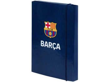 Папка для тетрадей на резинке картонная, дизайн FC Barcelona, формат B5, Kite