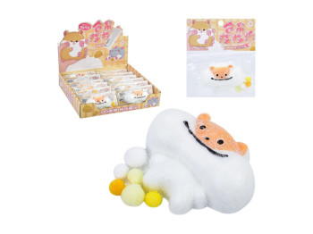 Игрушка антистресс хомяк с мишурой, цена за 1шт