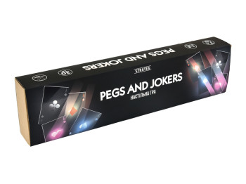 Настільна гра Pegs and Jokers, 42.5 см, картки та фішки, Strateg